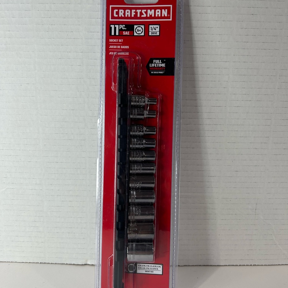 CRAFTSMAN Socket Set, SAE, 1/4-Inch Drive, 6-Point, 11-Piece (CMMT12040)